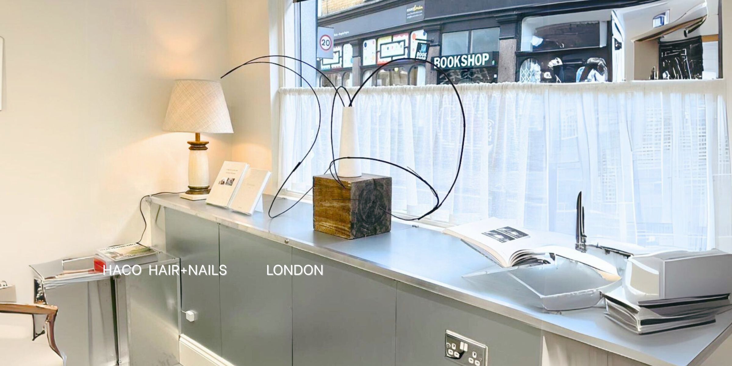 HACO HAIR+NAILS ロンドンの店内