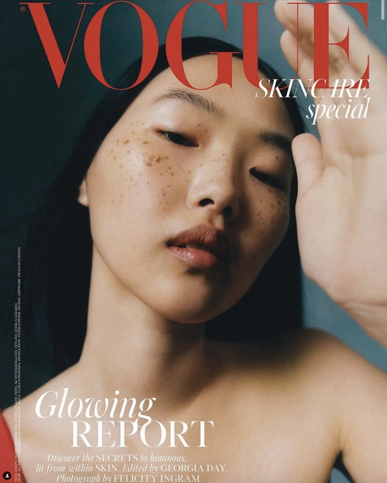 British Vogue スキンケア特集でネイルを担当