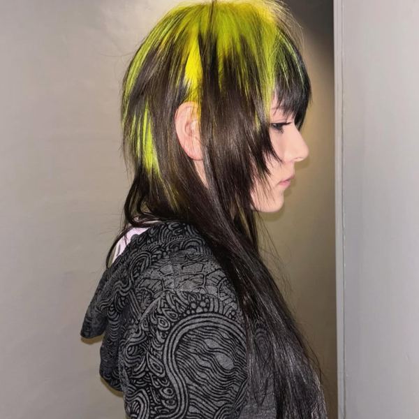 JOIのスタイル:ライムイエロー × ロングウルフ